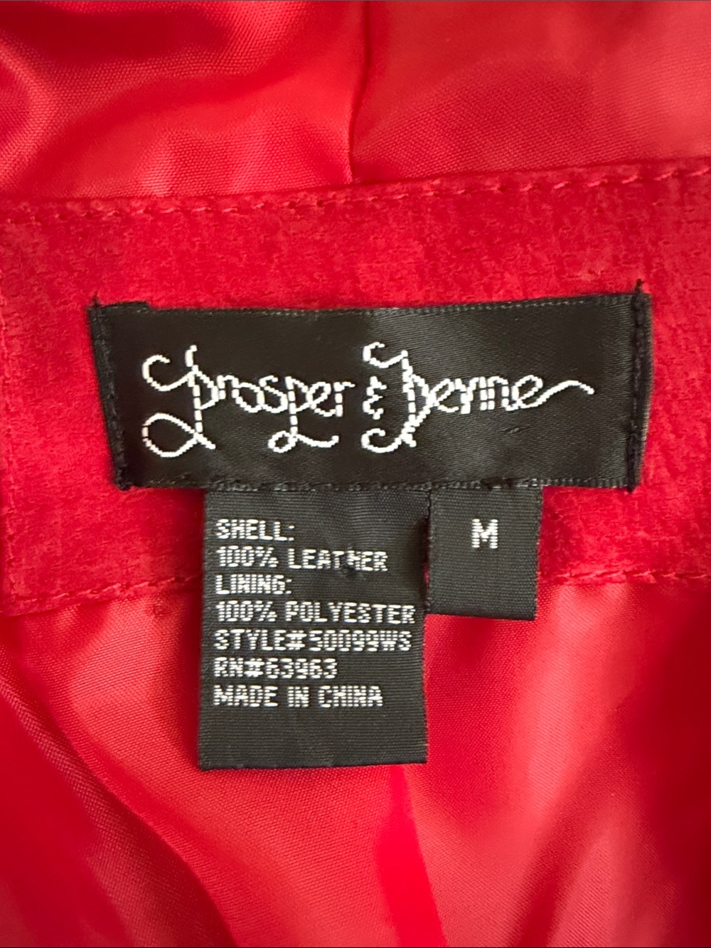 Vintage Suede Leather Red Ruffled Women's Jacket Medium Boho Whimsigoth Witchy - Picture 10 of 16